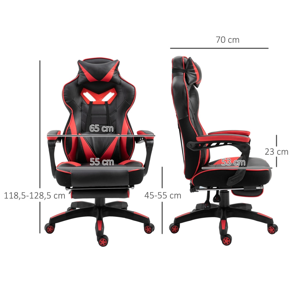 Poltrona da gaming ergonomica ¨C Minimal ¨C nera e rossa