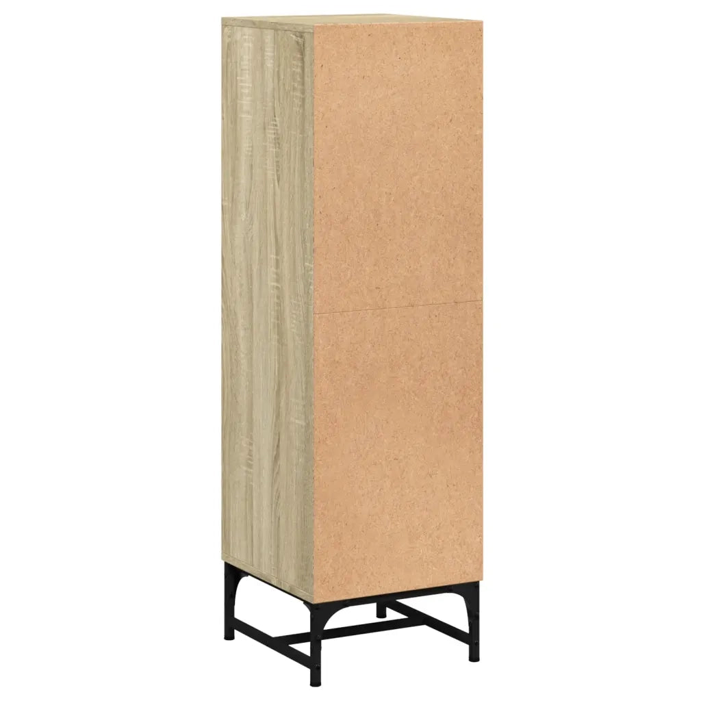 Credenza con Ante in Vetro Rovere Sonoma 35x37x120 cm 836562