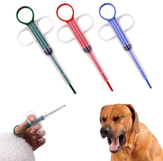 Set di 3 Ospedalieri per Medicamenti - Nutrizione per Animali da Compagnia - Spingente per Medicamenti con Punta Soft - Adatto per Gatti/Cani - Materiale di Alta Qualità - Spingente per Medicamenti