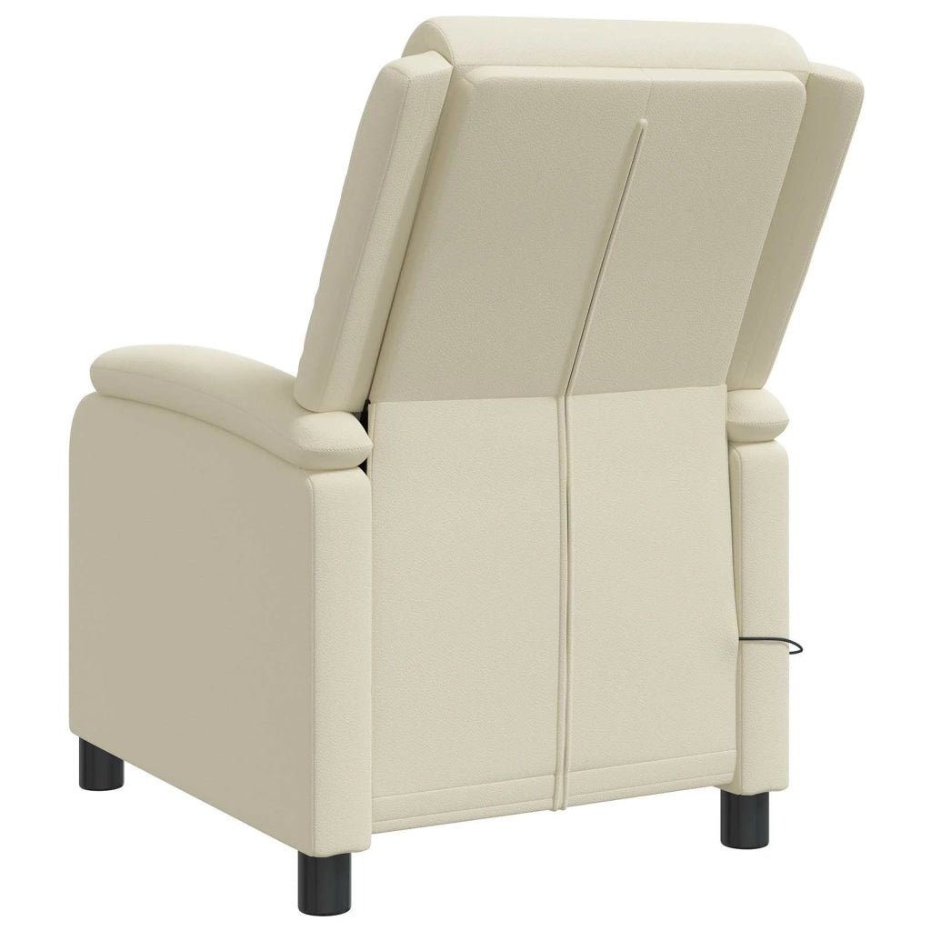 Poltrona Massaggiante Crema Similpelle 42034862