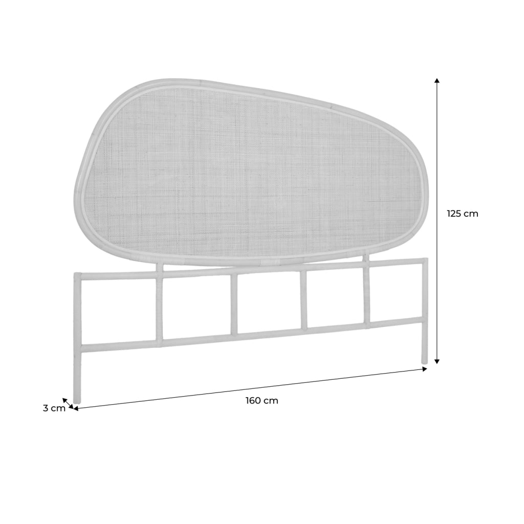 Testata in rattan scuro