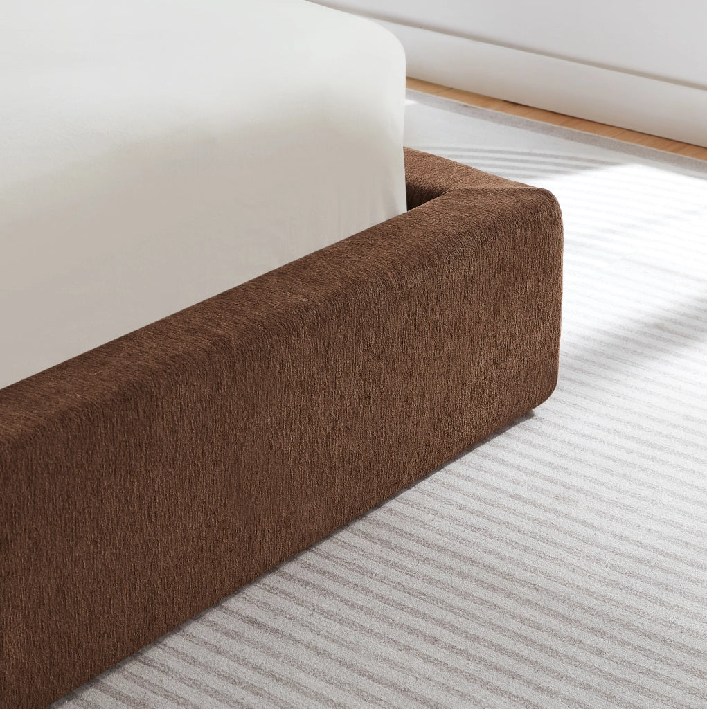 Telaio letto 160x200 cm con testiera imbottita e struttura in acciaio rinforzato, senza materasso