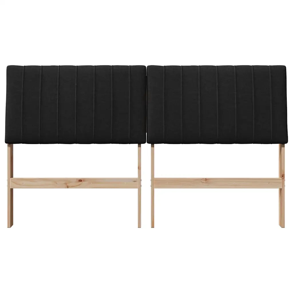 Testiera | Testata imbottita Nero 150 cm Pino massello