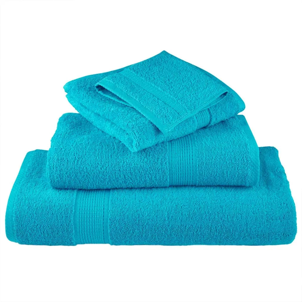 Asciugamano per Ospiti SOLUND 4 pcs Turchese 15 x 21 cm 550 gsm 137441