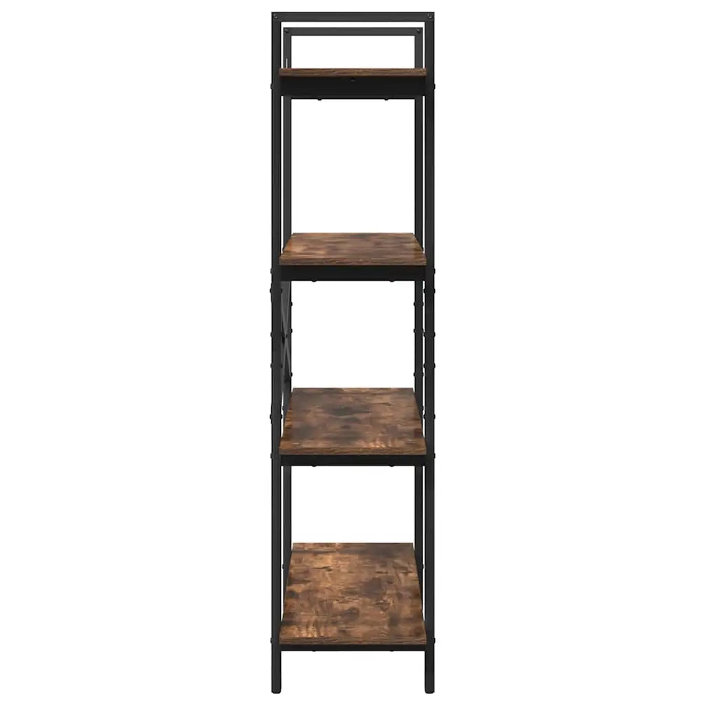 Libreria-Scaffale per Libri-Mobile di Stoccaggio Rovere fum¨¦ 100 x 33,5 x 140 cm Legno multistrato