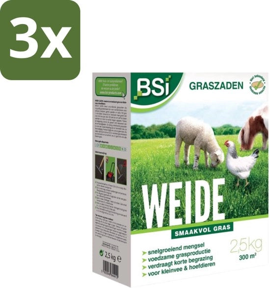 Erba da Prato - 2,5 kg - Confezione in Bulk - 3 pezzi