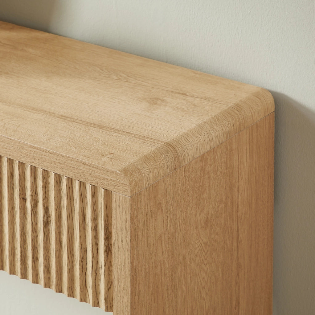Consolle da ingresso 150 cm con 2 cassetti e ripiano aperto naturale HOMVRA