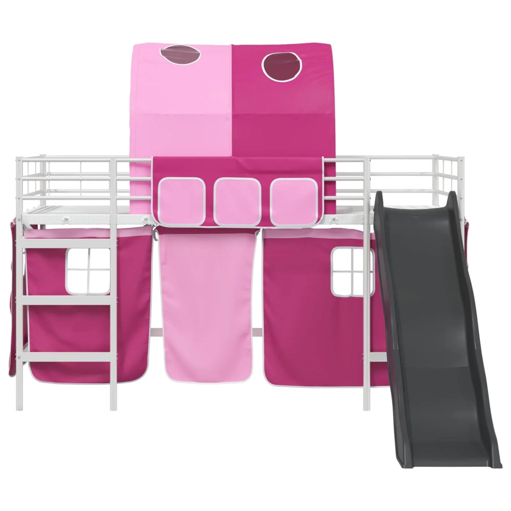 Struttura del letto loft per bambini Bianco e Rosa 90 x 200 cm 42020867