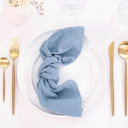 Set di asciugamani in lino da tavola 12 pezzi, in tessuto libero, adatto per occasioni speciali, feste e altri eventi. 32*32cm, Grigio-Blu.