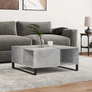 Tavolino Salotto Grigio Cemento 80x80x36,5 cm Legno Multistrato 830792