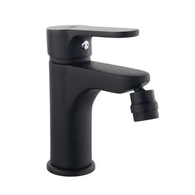 Set miscelatori nero opaco lavabo bidet e doccia incasso con deviatore Paco