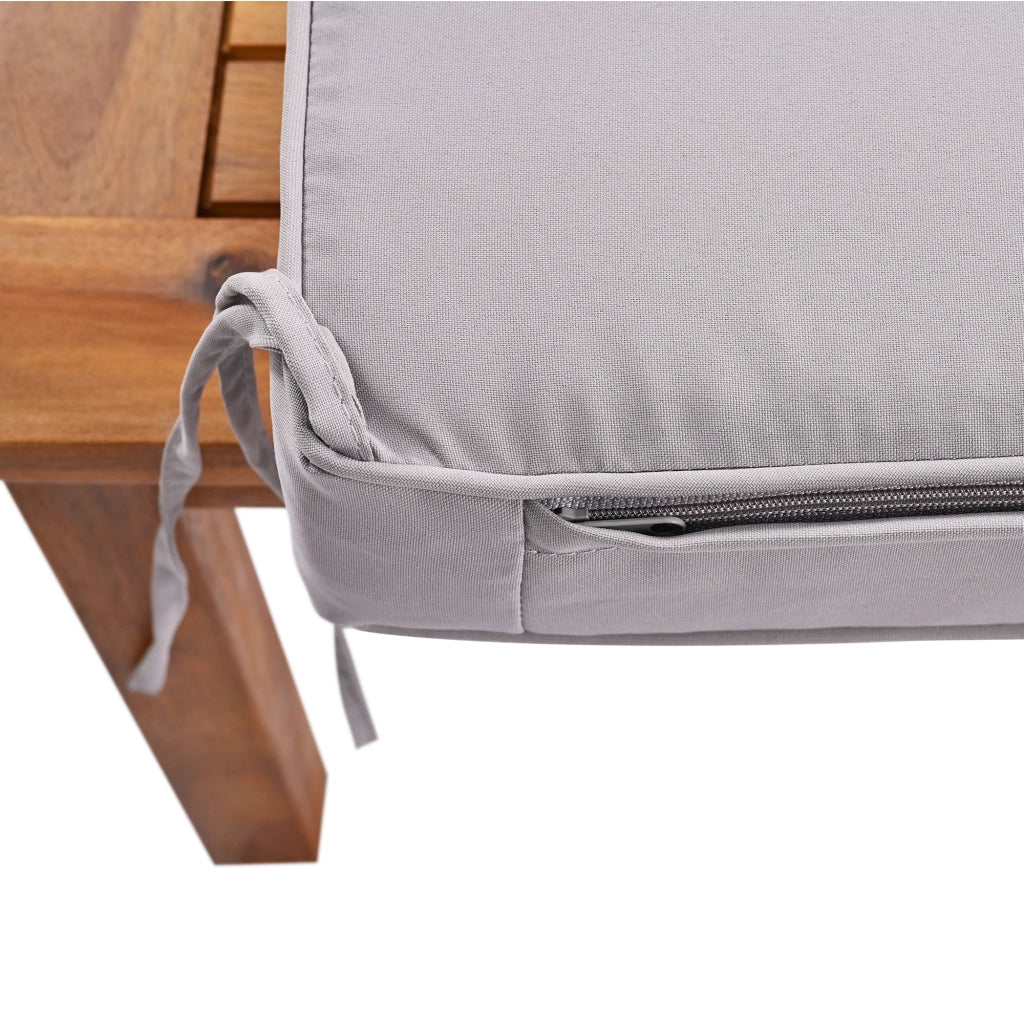 Set da giardino 3 pezzi con 2 divani e tavolo in legno di acacia grigio