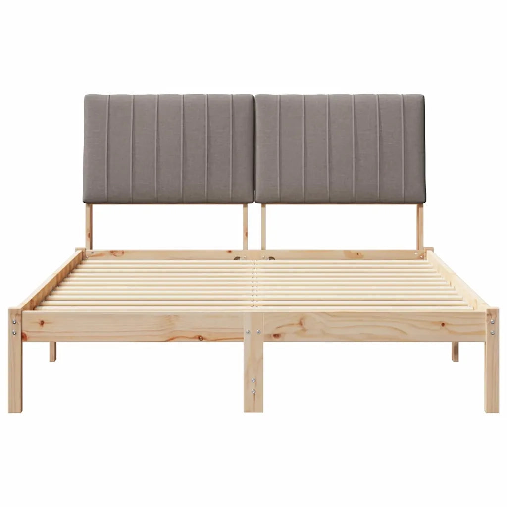 Struttura del letto Marrone 135 x 190 cm Pino massello 878902