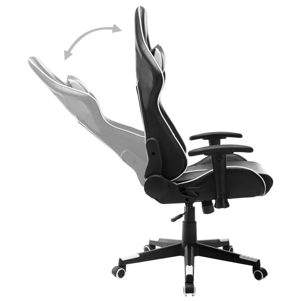Sedia da Gaming | Sedia da e-sports Nera e Bianca in Similpelle