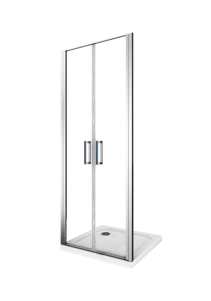Porta doccia vetro 6 mm apertura battente saloon dentro e fuori Altezza 190 Regolabile 77-80