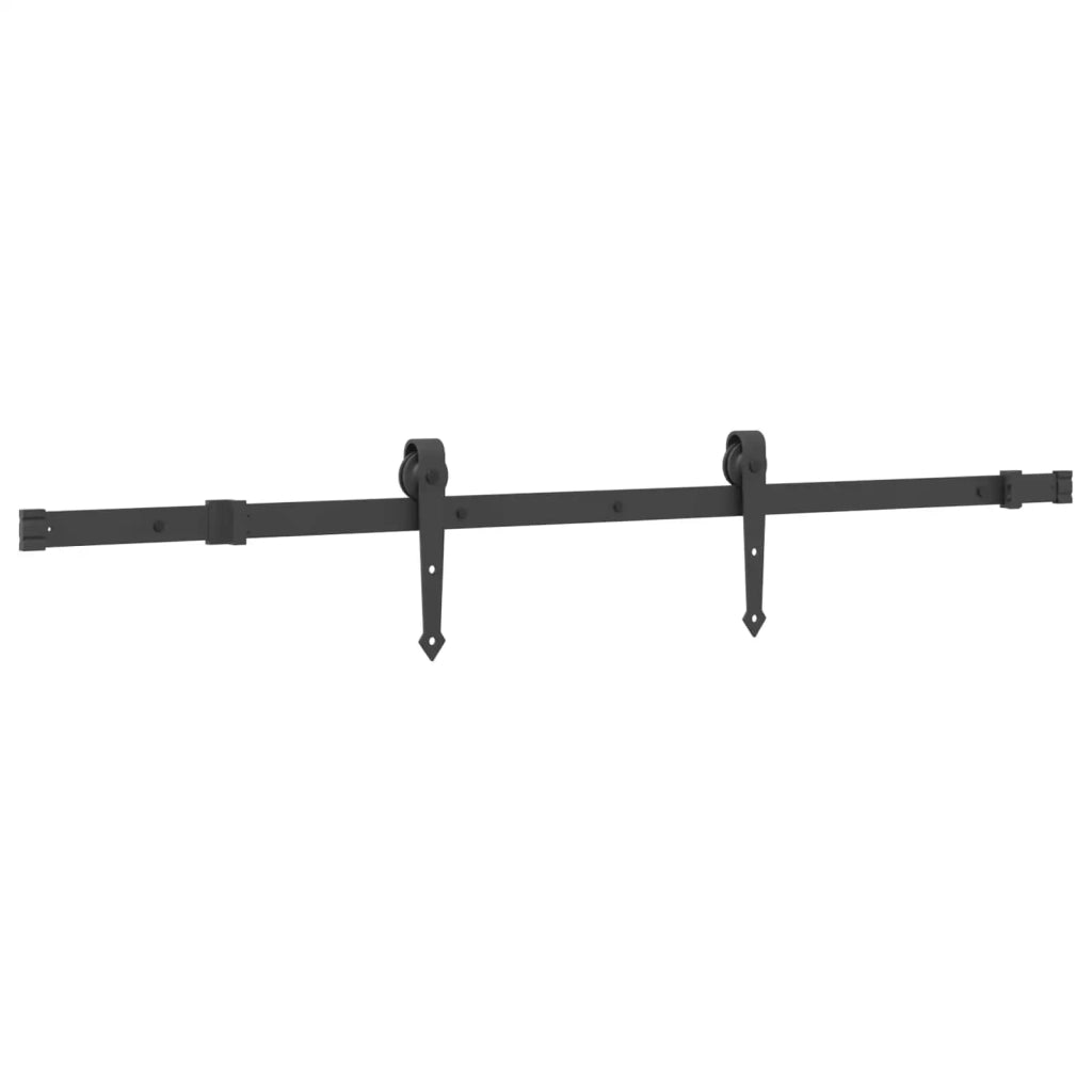 Porta scorrevole NARVIK Naturale e Nero 80 x 210 cm (152,5 cm) 3445242