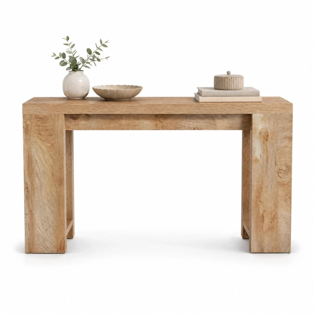 Tavolo consolle extra lungo in legno marrone 63 x 11;81 pollici