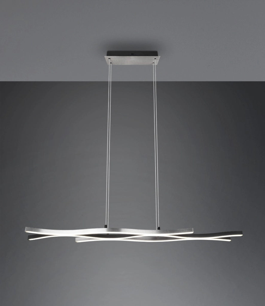 Lampada a sospensione LED Blaze argento 108cm Trio