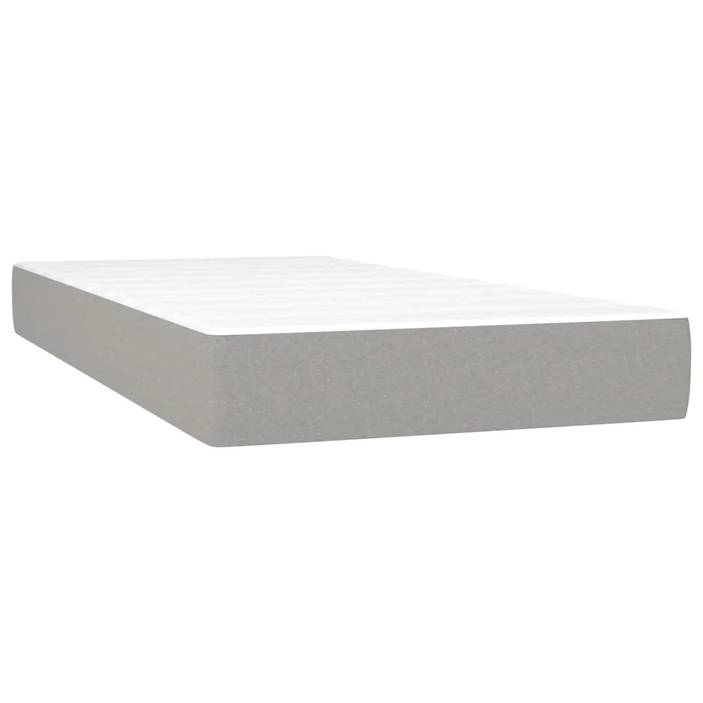 Giroletto a Molle con Materasso Grigio Chiaro 90x190 cm Tessuto 3140257