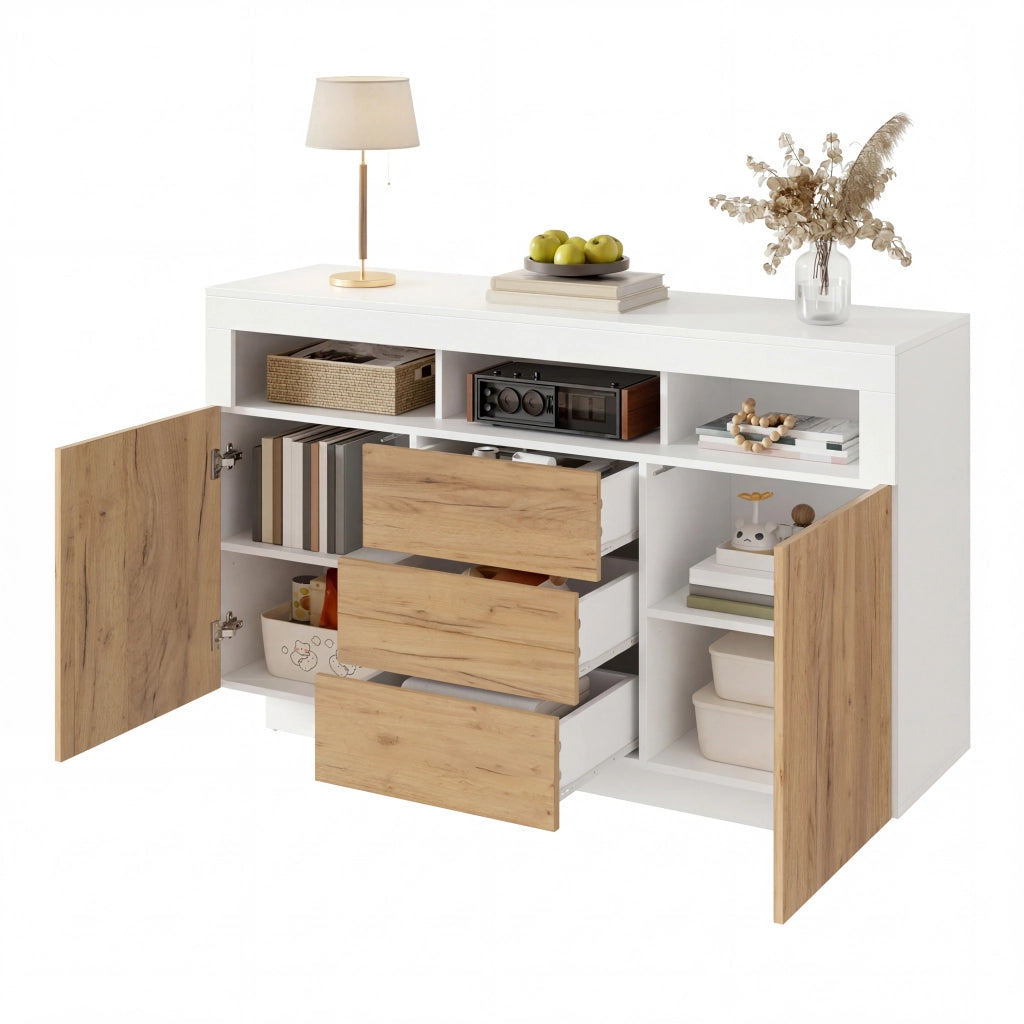Consolle ingresso salvaspazio ¨C Minimal ¨C Bianco effetto rovere 140x40x85 cm