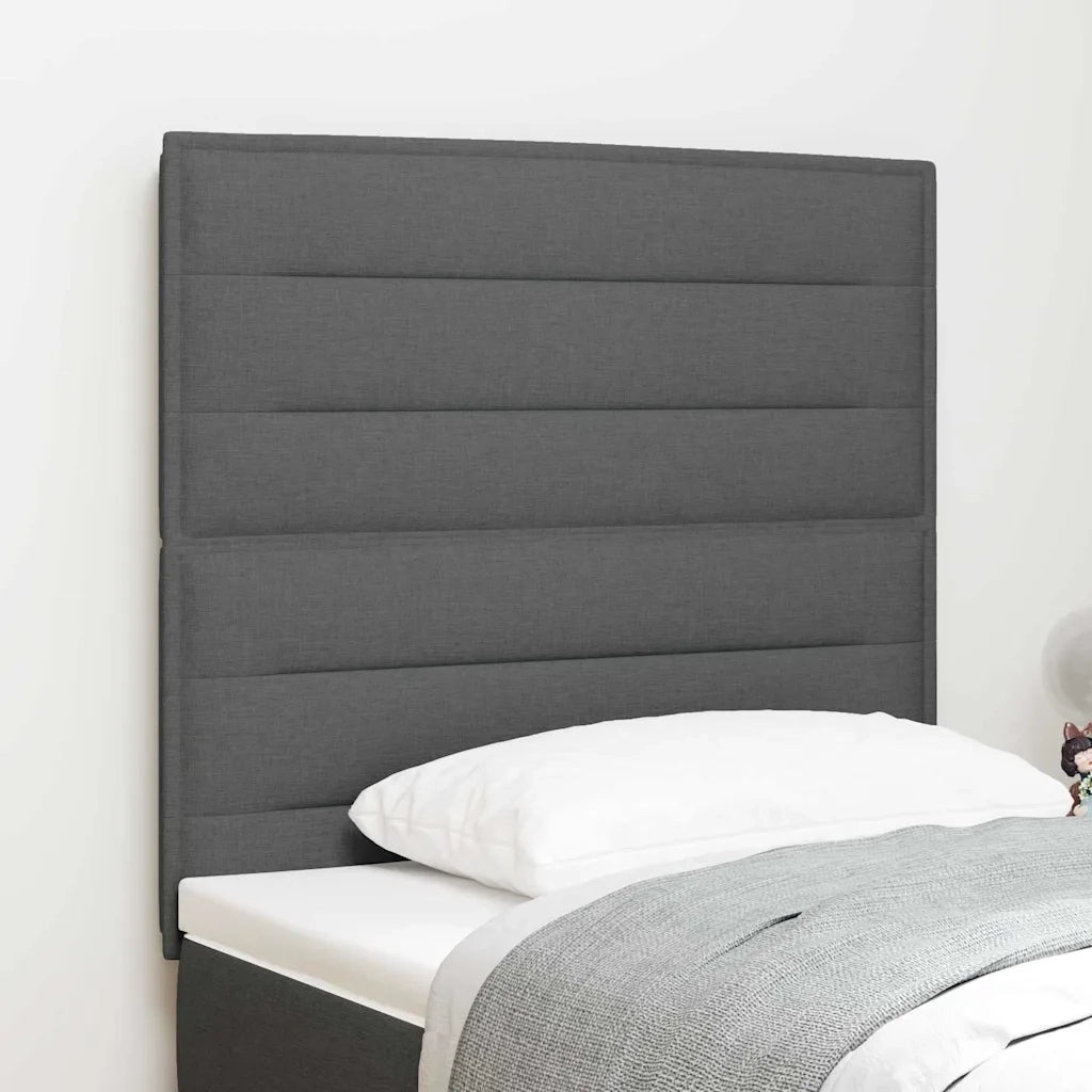 Testiera | Testata LED con strisce LED Grigio scuro 100 cm Tessuto