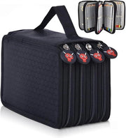 Etui grande con 72 tasche - Organizzatore portatile per studenti - Nero - Grande capacità