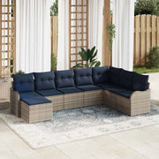 Set Divano da Giardino Grigio polyrattan 3345825