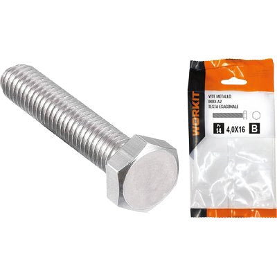 VITE METALLO TE INOX A2 SELF WORKIT - FILETTO INTERO MM  6X20 CF=PZ 11- 5 confezioni