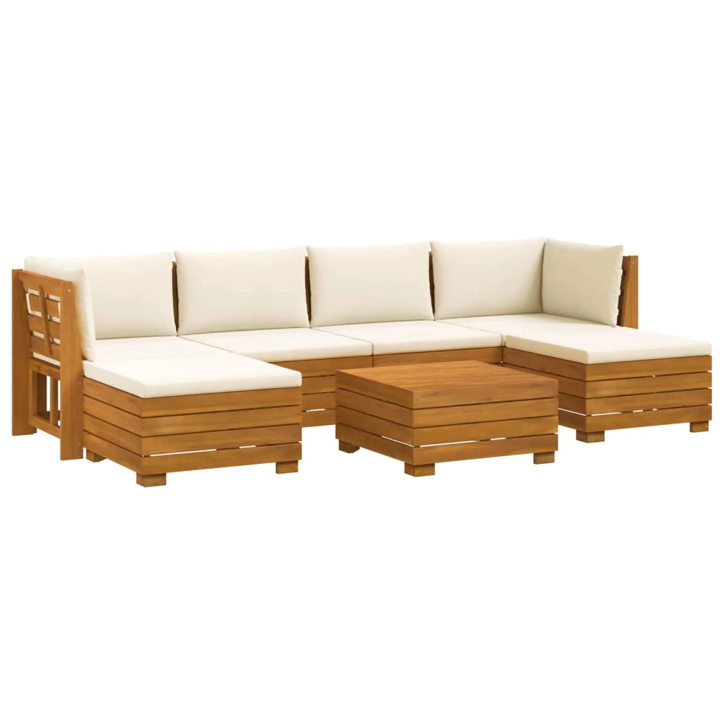 Set di divani da esterno con cuscino 7 Pezzo Marrone 3403091
