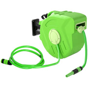 Avvolgitubo da Giardino Retrattile con Tubo 15 m ¨C zephmum ¨C Verde Plastica