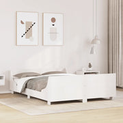 Letto senza Materasso-Struttura Letto Bianco 160x200 cm Legno Massello di Pino 927444