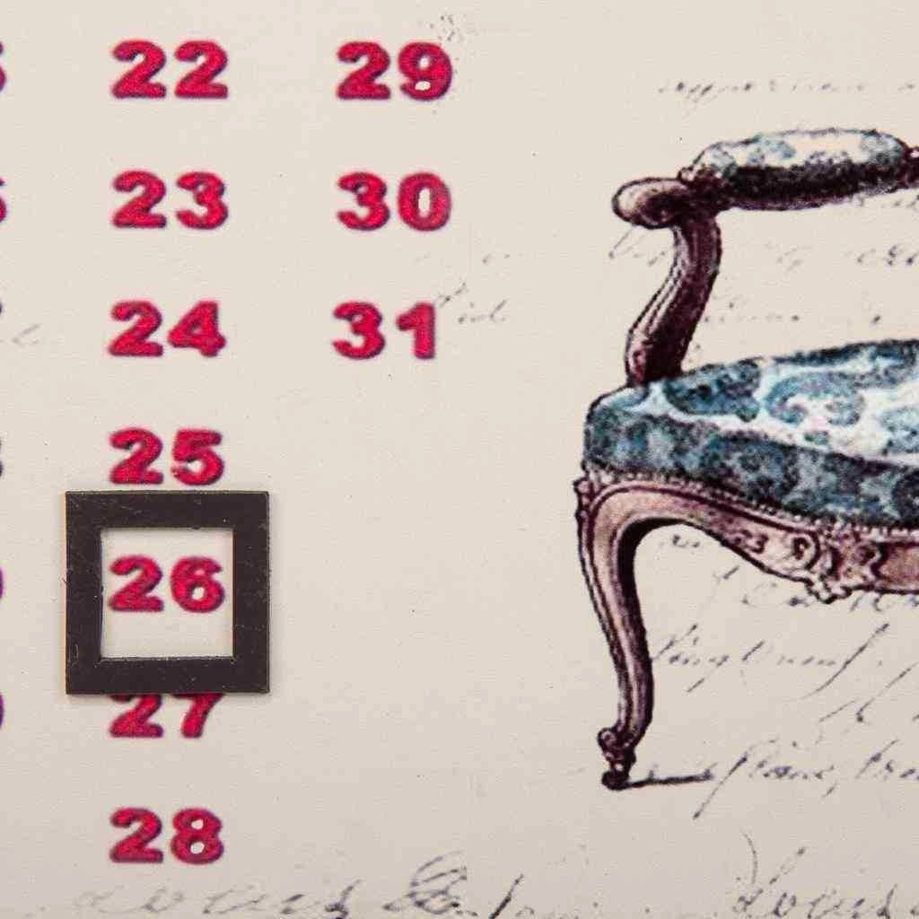 Calendario in metallo 25x33