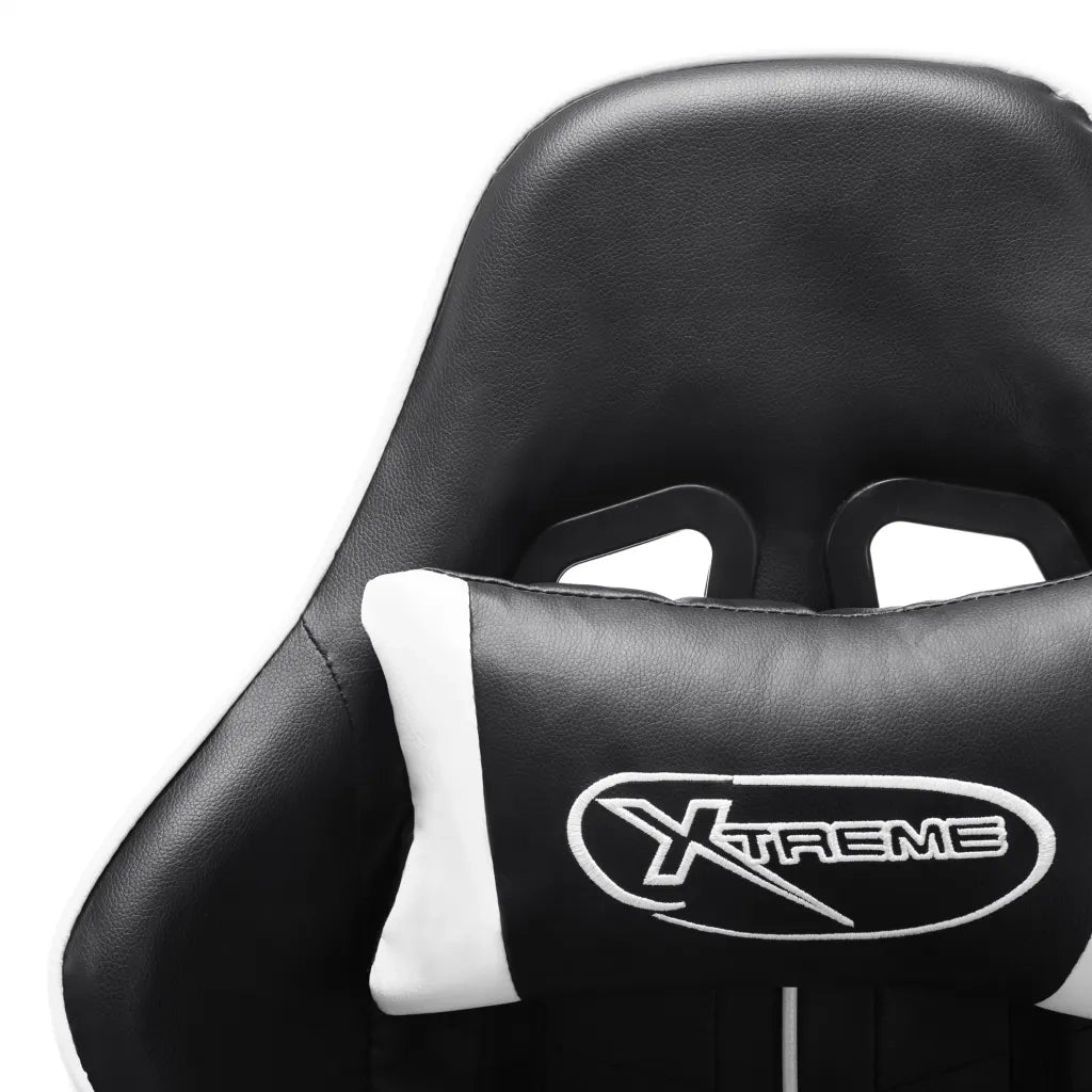 Sedia da Gaming | Sedia da e-sports Nera e Bianca in Similpelle
