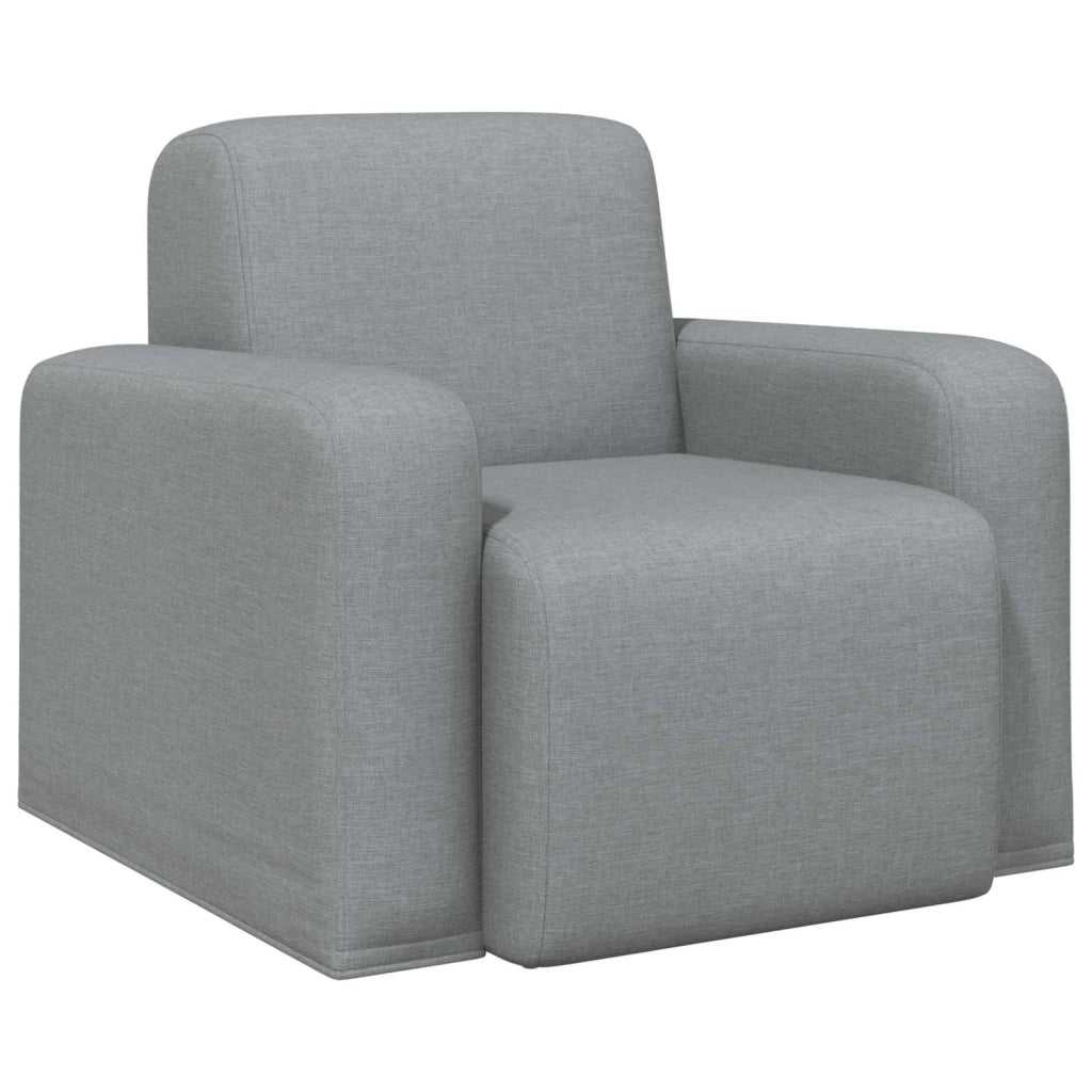 Poltrona Grigio Chiaro Tessuto 42042416