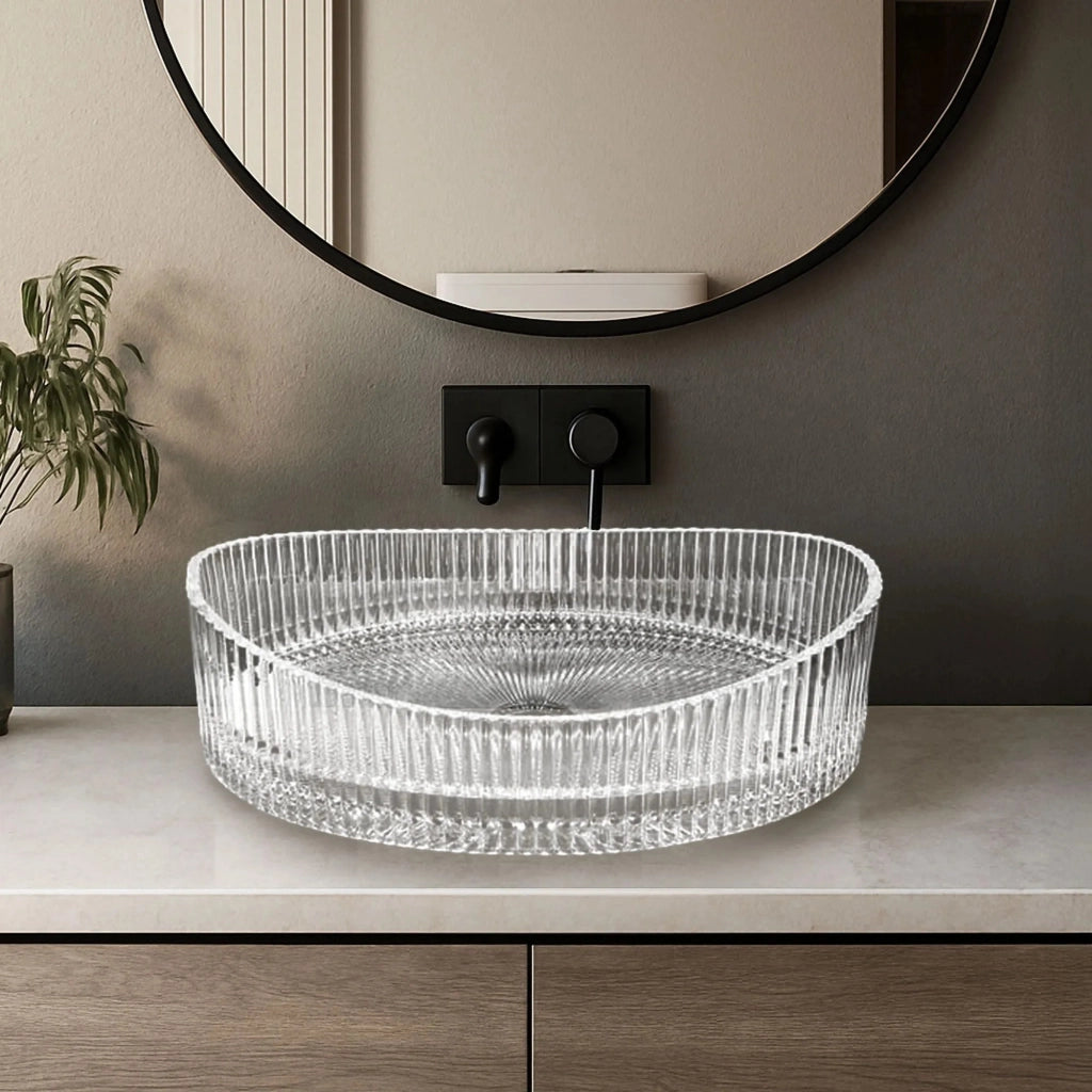 Lavabo Da Appoggio Rea Harper Transparent