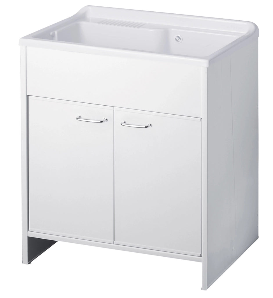 Mobile LAVATOIO in PVC in KIT di montaggio - 80X50 per Interni/Esterni - CR - Col: BIANCO