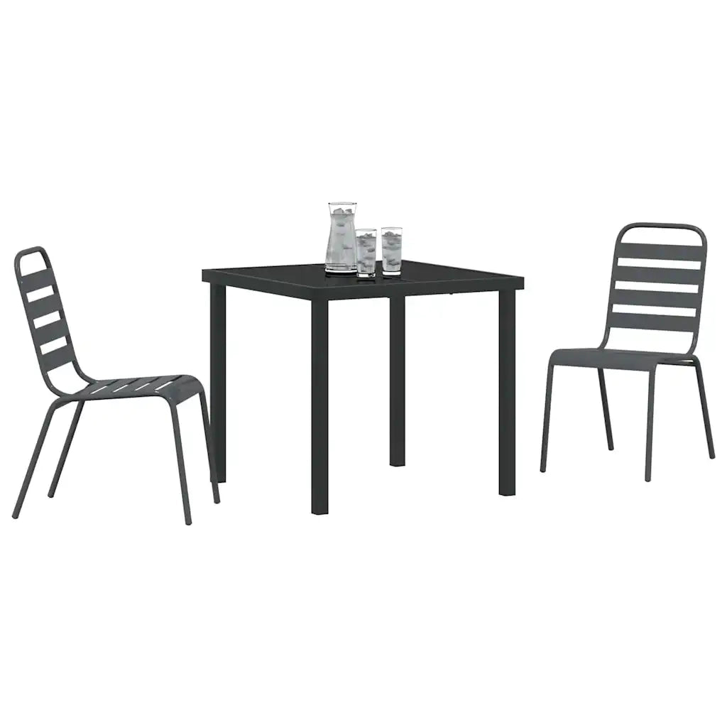 Set da Pranzo per Giardino 3 pz Antracite 3379296
