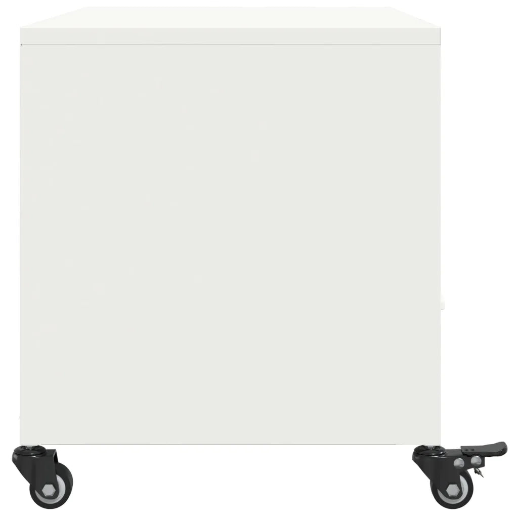 Mobile TV-Credenza TV-Console TV Bianco 68x39x43,5 cm in Acciaio 110607