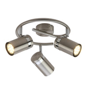 Plafoniera spot tripla nichel satinato GU10 Italux