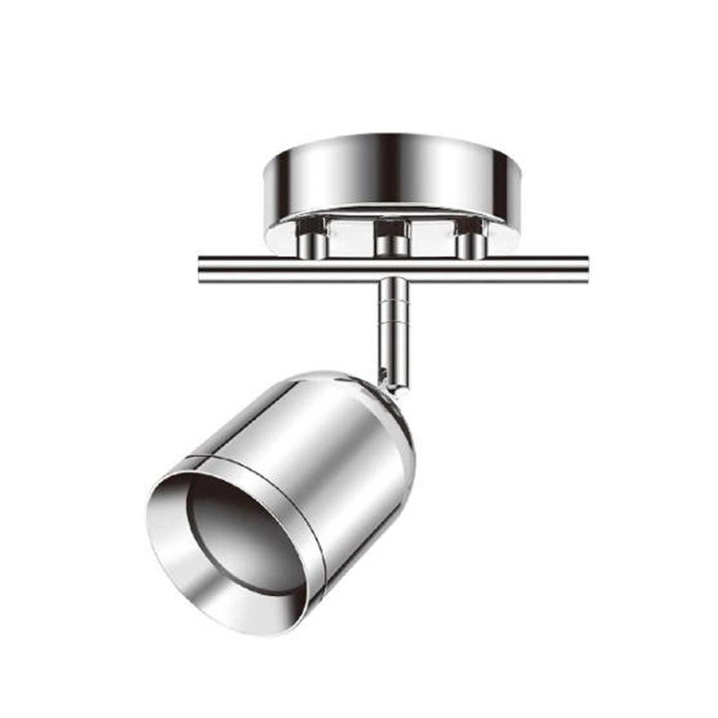 APPLIQUE FARETTO SOFFITTO 6.5*9.5CM PLAFFONIERA ORIENTABILI GU10 LED CROMATO
