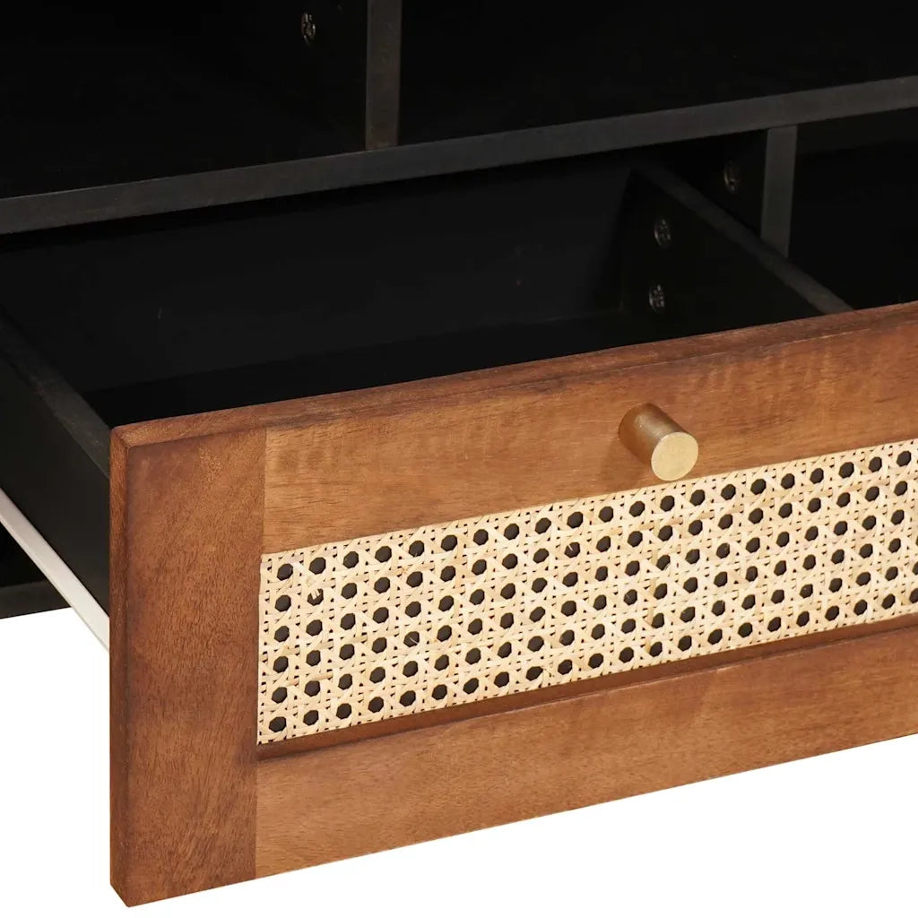 Mobile TV Marrone 100 x 33,5 x 46 cm Legno di mango massello 4018896