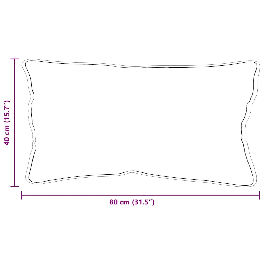 Cuscino 2 pcs Bianco 80 x 40 x 20 cm Cotone e Poliestere 42007803