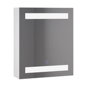 ARMADIETTO PENSILE DA BAGNO CON 1 ANTA SPECCHIO E LUCI A LED 60 X 50 X 15 CM