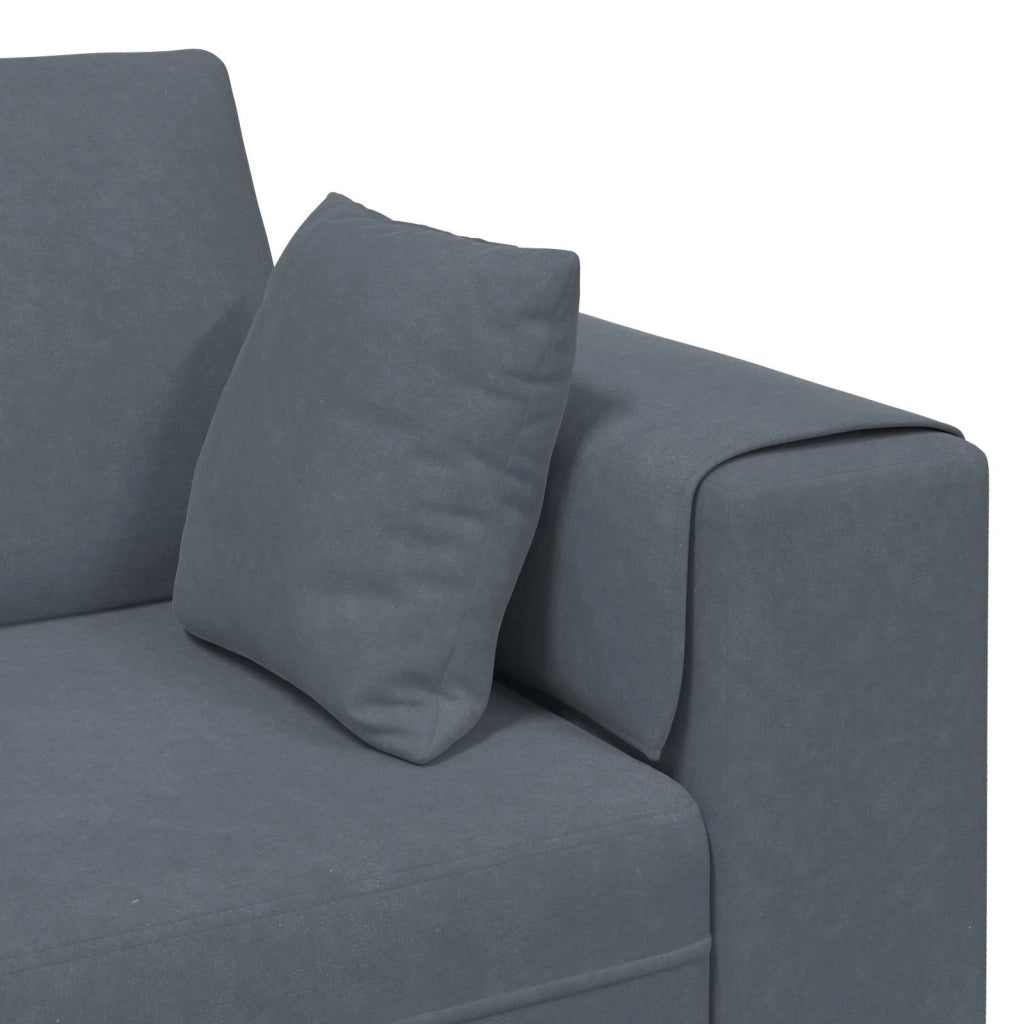 Divano 3 pcs Grigio scuro 250 x 188 x 76 cm Velluto 3335173