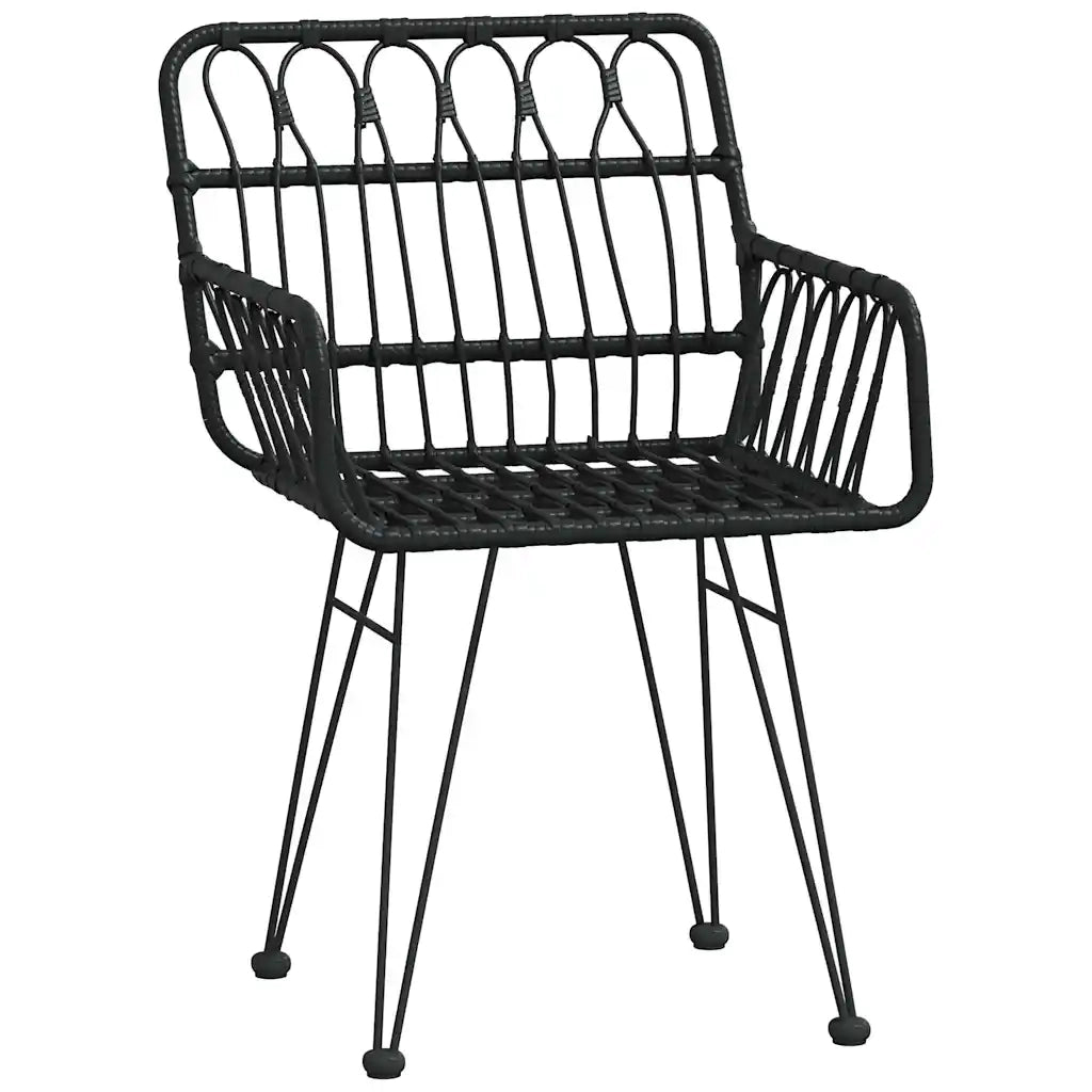 Set da Pranzo per Giardino 7 pcs Nero 3379189