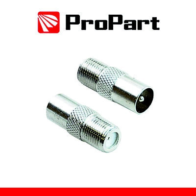 Adattatore antenna TV Spina TV 9.5mm - Presa F SAT Presa F metallic