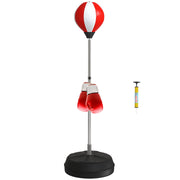 Sacco da Boxe su Piede Regolabile ¨C zephmum ¨C con Guanti, Pompa e Base 126-144 cm