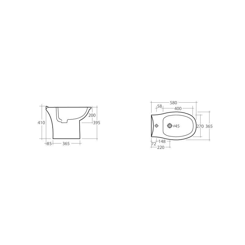 Bidet a terra - serie fiore