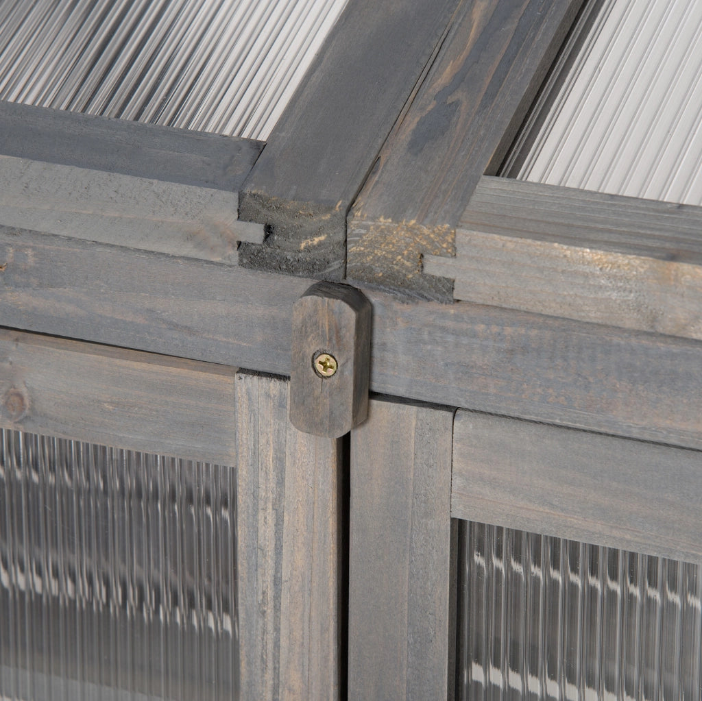 Mini serra in legno di abete 70×50×120 cm con 3 ripiani