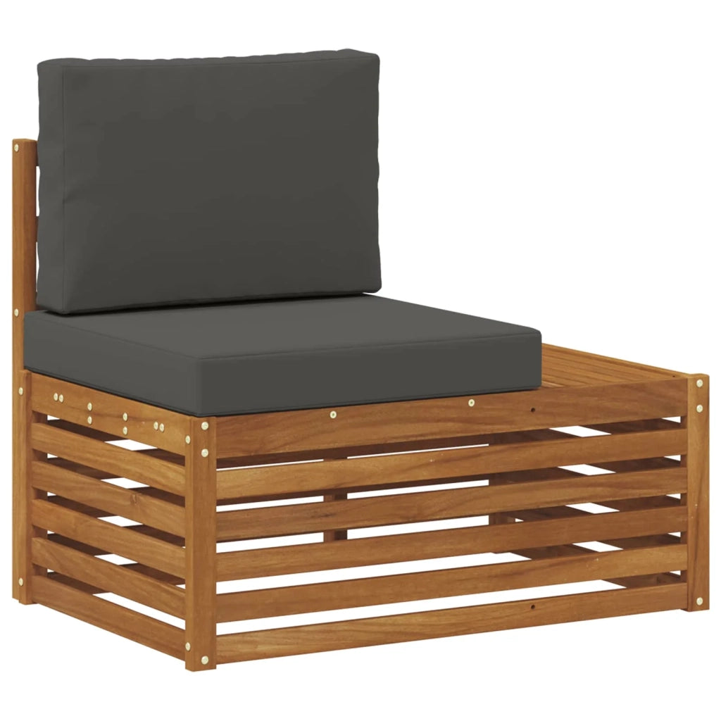 Set di divani da esterno 6 Pezzo Naturale e Antracite 3375452